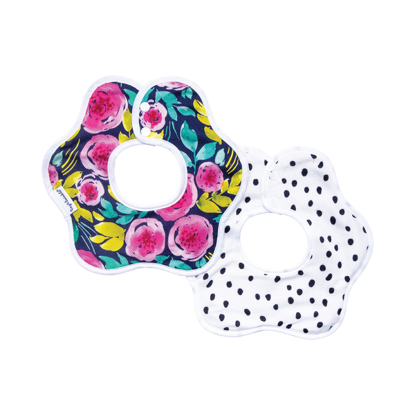 Tiny Twinkle Roundabout Bib 2Pk - Painted Peony Set