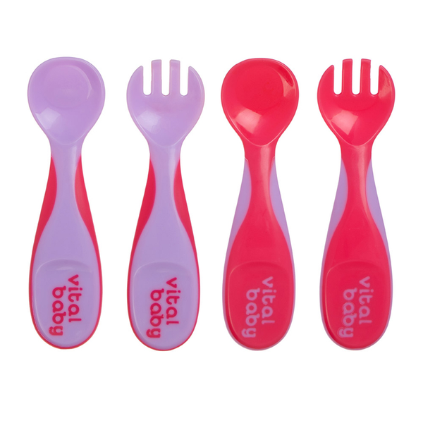 VITAL BABY NOURISH CHUNKY CUTLERY SET FIZZ 4PK