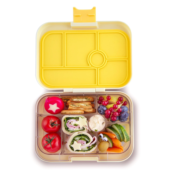Yumbox Mini Snack Saffron Orange 3 Compartment Lunch Box - Mighty Rabbit