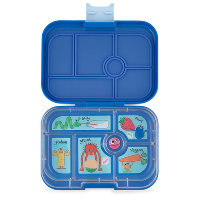 Yumbox Original - 6 Compartment - True Blue Funny Monsters